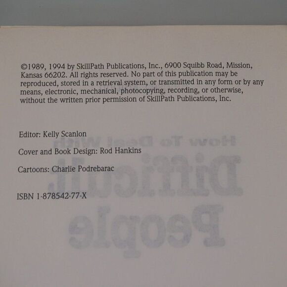 How to Deal With Difficult People By Paul Friedman 1994 Paperback Revised Edt - Picture 4 of 10